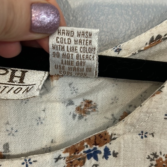 MPH Collection Ditzy Floral Linen Shift Dress Size 1X - Picture 4 of 5